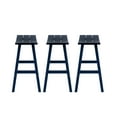 thumbnail image 4 of WestinTrends Malibu HDPE Outdoor Patio 29" Bar Stool Saddle Seat (Set of 3), Navy Blue, 4 of 11