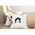 thumbnail image 2 of Ambesonne Animal Throw Pillow Cover 2 Pack, Penguin on Ice Need Help, 18", Black White and Sky Blue, 2 of 7