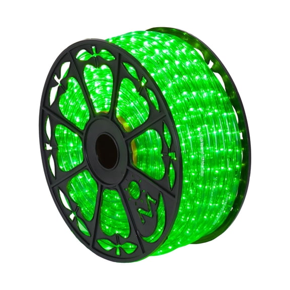 Vickerman 150' x .5" Green LED Rope Light Spool, 120 Volt.