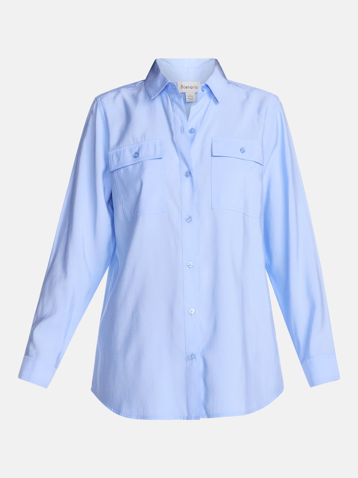 Scenario Women's Utility Tunic Shirt with Long Sleeves, Sizes XS-XXXL