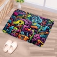 thumbnail image 5 of Graffiti Non-Slip Polyester Floor Rug Office Kitchen Mat, Machine Washable, 5 of 6