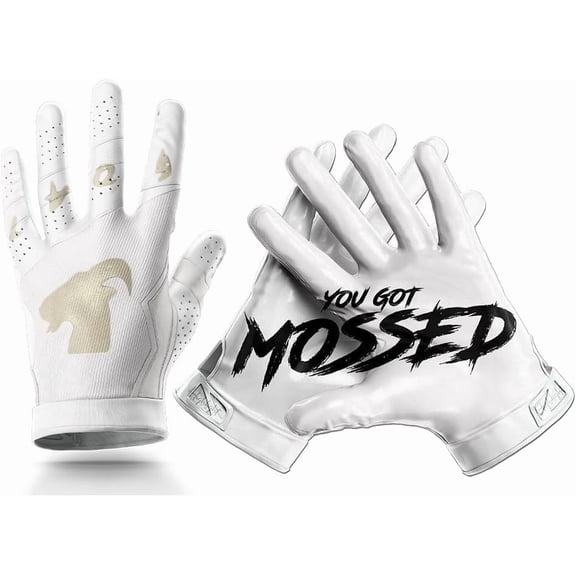 G.O.A.T. "Silhouette" You Got Mossed - Ultra Grip Football Gloves - Superior Grip, Breathable Design, Perfect Fit for All Weather Conditions