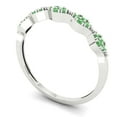 thumbnail image 2 of 0.1 ct Brilliant Round Cut Simulated Green Diamond 14k White Gold Stackable Band SZ 10.75, 2 of 6