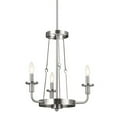 thumbnail image 3 of 3 Light Mini Chandelier In Homestead Style-21 Inches Tall And 19.75 Inches Wide-Classic Pewter Finish    -Traditional Installation Kichler Lighting, 3 of 6