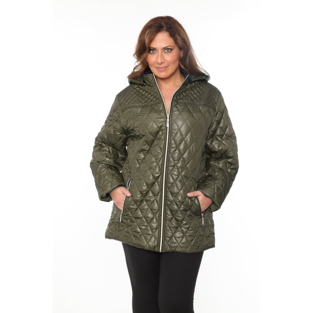 White Mark Manteau Matelassé pour Femmes