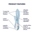 thumbnail image 2 of Satisfyer Air Pump Bunny 1 | Inflatable Vibrator | Rabbit Vibrator | G-spot & Clitoral Stimulation | Adjustable Diameter | Skin-Friendly Silicone | 12 Vibration Programs | Rechargeable Battery, 2 of 5
