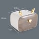 thumbnail image 5 of Tissue Box,Waterproof Transparent Window Wall Mounted Tissue Box Covers,Convenient and Practical Tissue Holder, Lightweight Tissue Box Holder,Cute Tissue Holder(White)19.5*13.2*13cm, 5 of 5