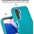 thumbnail image 4 of Compatible with Galaxy A14 5G Case, Shockproof Heavy Duty Dual Layer Outdoor Drop Protection Dustproof Armor Cover Hybrid Rugged Sports Matte Phone Case for Samsung Galaxy A14 5G 2023 Teal, 4 of 7