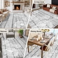thumbnail image 5 of Rectangle Area Rugs 5 x 7 Ft, White Dandelion Non-Slip Residential Carpet, Spring Flowers Plants Vintage Gray Wood Indoor Crawling Mats Runner Rugs for Living Room/Dining Room/Bedroom, 5 of 8