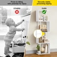 thumbnail image 6 of 4-Tier S-Shaped Bookcase, Geometric Bookshelf, Wooden Storage Display Shelf for Living Room, Bedroom and Home Office,White, 6 of 11
