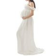 thumbnail image 5 of PALACLOTH Women's Photography Photo Prop Maternity Dress Off The Shoulder Split Maxi Dress, 5 of 5