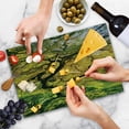 thumbnail image 4 of Japanese Cutting Board, Shadows of Large Maple Along with River with Sun Rays Fall Season Nature Theme, Decorative Tempered Glass Cutting and Serving Board, Large Size, Green Yellow, by Ambesonne, 4 of 5