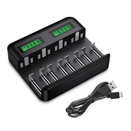 Efficient Rechargeable Battery Charger With Universal Compatibility Smart LCD Screen And Fast 5v/2a Charging Capability