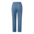 thumbnail image 6 of COMVALUE Pant for Women Spring Summer Lightweight Casual Boho Beach Pants Wide Leg High Waisted Trousers (Blue, XL), 6 of 6