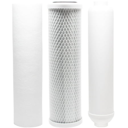 

Replacement Filter Kit for Vertex PT 3.2 RO System - Includes Carbon Block Filter PP Sediment Filter & Inline Filter Cartridge - Denali Pure Brand