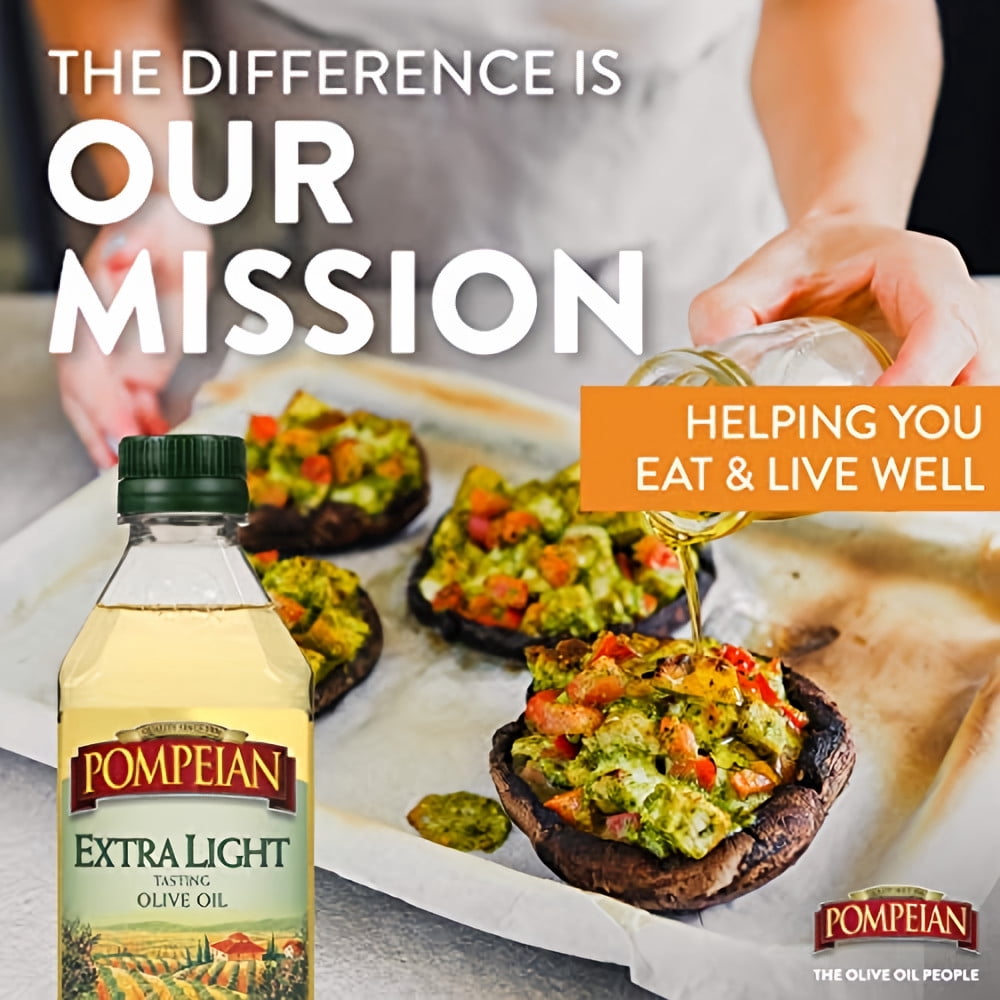 Pompeian Light Taste Olive Oil 16 fl oz (Pack of 2)