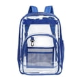 thumbnail image 2 of Large Clear Backpack Heavy Duty Stadium Approved See Through Bookbags Waterproof PVC Transparent Backpacks, 2 of 3