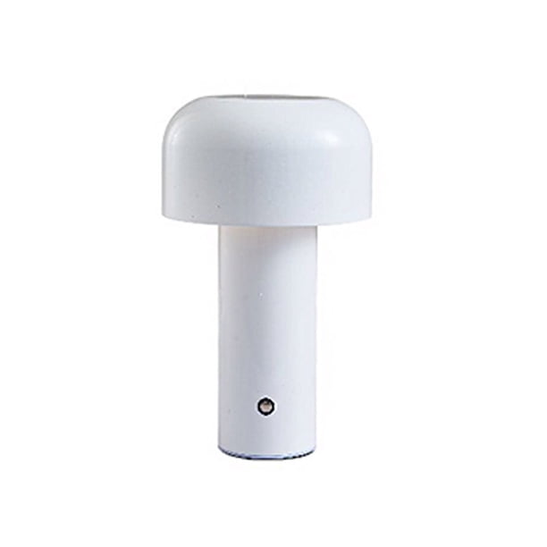 Advancent Lámpara de con forma de seta, luz LED de noche táctil, pantalla acrílica recargable por USB, barra inferior antideslizante de Iluminación y accesorios Blanco