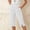 White, variant on FengLS Women's Capri Pants Simple Solid Color Cotton Straight Leg Pants Elastic High Waist Fashion Short Pants Leisure Comfy Split Hem Shorts with Pockets