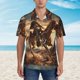 thumbnail image 2 of Balery Western Skeleton Cowboy Horse Camisas hawaianas de manga corta para hombre, camisas playeras de corte holgado, camisas de vacaciones con botones,XX-Large, 2 of 7