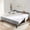 Grey 01, variant on Twin Size Daybed with Trundle Upholstered Sofa Bed, Linen Fabric Beige Vertical Stripes, Space Saving Daybed for Guest Room, 82.5x43x30