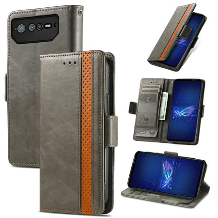 Case for Asus ROG Phone 6 Leather Wallet Folio Magnetic Closure Cover with Card Slot Compatible with Asus ROG Phone 6 Case