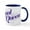 White/Navy Inside, variant on CafePress - Squat Queen Mug - 11 oz Ceramic Mug - Novelty Coffee Tea Cup