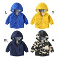 thumbnail image 3 of URMAGIC Toddler Boys Girls Waterproof Hooded Jackets Cotton Lined Rain Jackets 1-2 Years, 3 of 9