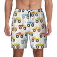 thumbnail image 2 of Picia Cartoon Monster Trucks pattern Mens Swim Trunks with Compression Liner Stretch Beach Shorts Quick Dry with Zipper Pockets No-Chafing Board Shorts-Medium, 2 of 9