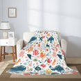 thumbnail image 2 of Throw Blanket for Couch Sofa and Bed, Sea Animal 1 Super Soft Plush Throw Blanket, Fuzzy Cuteness Comfy Warm Washable Flannel Blanket & Throws for All Season 50"x40", 2 of 5