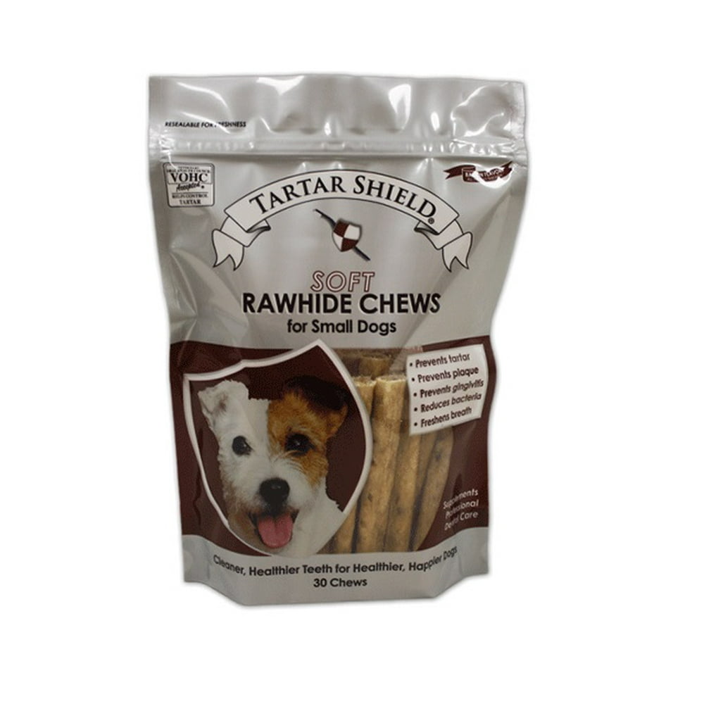 Tartar Shield Soft Rawhide Chews for Small Dogs 30 Count