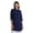 Navy, variant on Women's Tunic Long Sleeve Shirt - UPF 50+ Sun Protection - Santorini in Flamingo Pink Paradise