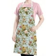 thumbnail image 5 of Pioneer Flower Floral Print Pattern Apron-Garden Aprons for Women with Pockets-Cotton Linen Waterproof Kitchen Cooking Gardening Aprons Adjustable for Kitchen,Cooking,BBQ and Salon 33x27 Inch, 5 of 7