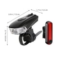 thumbnail image 2 of DRAFIDEEP 1Set Bike Light Set Front and Rear USB Rechargeable Cycling Lights in Black for Outdoor Use, 2 of 8