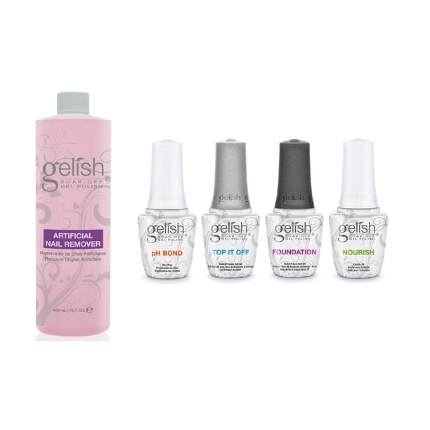 Gelish Fantastic Four 15 mL Soak Off Gel Nail Polish Kit & Nail Polish