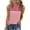 Pink, variant on Deals of The Day Clearance! Women's Fashion Summer Color-Match Round-Neck Fallow Tank Top, Stylish and Comfortable for Casual Wear, Beach, or Vacation Sales Today Clearance!