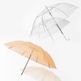 thumbnail image 3 of TOPTIE Clear Umbrella Thickened POE Transparent Stick Umbrella for Wedding DIA 39.5 Inches, 3 of 6