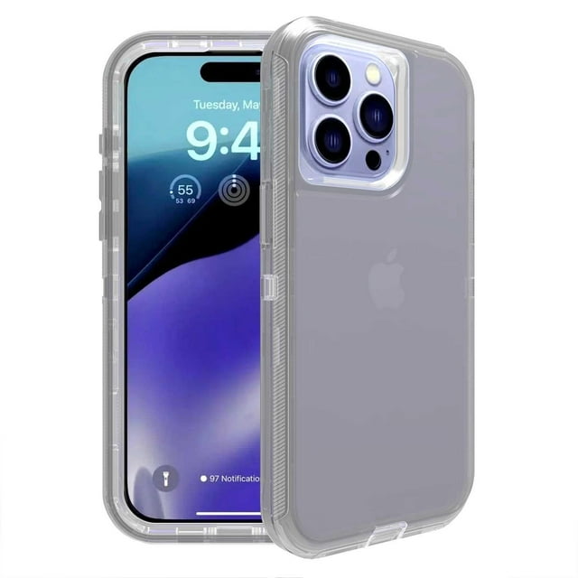 Funda TEKKU Protect 360 para iPhone 15 PRO MAX Humo