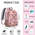 thumbnail image 6 of Pink Cute Dachshund Dog and Love Heart Backpack Backpack for School,Cute School Bag,Schoolbag with Adjustable Shoulder Straps & Padded Back,13.8"x11.4"x6", 6 of 6