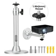 TSV Universal Projector Wall Ceiling Mount Hanger with 360 Degree Swivel Head for Most Home and Office Projectors, Silver