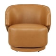 thumbnail image 5 of Modway Celestia Upholstered Vegan Faux Leather & Wood Swivel Chair in Tan, 5 of 9