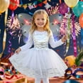 thumbnail image 2 of Toddler Girls Sleeveless Floral Dress with Carnival Outfit for Stage Show Kindergarten Play Kids Dresses for Girls 8-9 Years, 2 of 5