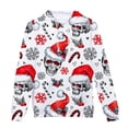 thumbnail image 1 of Awdenio Pull de Noël décontracté pour hommes en molleton à capuche avec impression numérique, 1 of 5