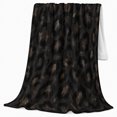 thumbnail image 2 of Grey Leopard Rosette Animal Print Charcoal Autumn Style Pattern Flannel Blanket For Leopard Print Fans, Cozy Grey Home Decor For Bedroom Living Room Halloween Gift, 2 of 7