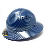 HDPE Hydro Dipped Blue/Silver Full Brim Hard Hat with Fas-trac Suspension