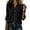 Black, variant on Dpjklzsn Women's Long-Sleeve Collared Ruffle-Trim Button-Front Blouse, Cotton