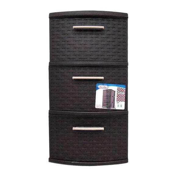 Cajonera Sterilite 3 Niveles Chocolate Mediana Tejida