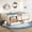Beige + MDF + Pine + Plywood + Full, variant on Full Size Floor Bed with built-in bookshelves and storage drawers, Safety Staircase design and high-quality safety rails,Beige