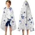 thumbnail image 3 of White Daisy Flower Pattern Hooded Bath Towel，50"x30" for Ages 3 To 12 Kids, Quick Dry Lightweight Soft Microfiber Hood Beach Towel Cover Up for Kids, 3 of 7