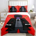 Skibidi toilet game logo bedding set duvet cover set 3 piece for kids